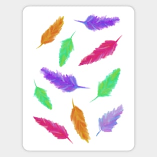 Colorful feathers Magnet